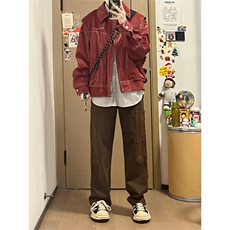 【有货】cleanfit皮衣外套男春秋高级感痞帅飞行员夹克W190CC-P92，男装夹克，星座1007（原301D）