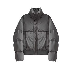 新款面包服情侣棉袄外套冬季重磅简约立领宽松保暖休闲棉服图片
