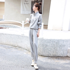 休闲运动套装女春秋季新款2025韩版时尚显瘦减龄卫衣跑步服两件套，女装套装/套裙，奕薇雅