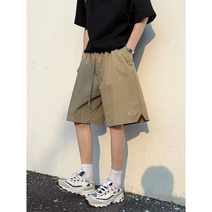 刺绣工装短裤男夏季户外运动机能风宽松百搭休闲五分裤K6484-P32图片
