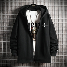 KS21036-P38连帽开衫卫衣男运动外套大码班服网格挂拍，男装卫衣，电商A040A