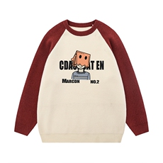 白底23新款冬季情侣时尚百搭圆领字母印花加厚毛衣M61007P65控88，男装针织衫/毛衣，电商A268-1