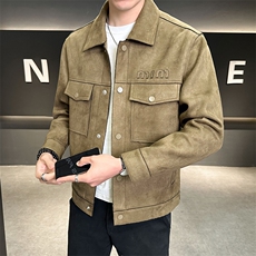 新款外套男鹿皮绒男装夹克时尚休闲百搭衣服C317-JK9519-P145，男装夹克，电商C317