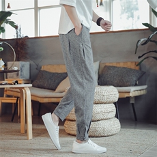 风复古宽松束脚休闲裤A334-K215-P45，男装民族服装，电商B339(原A334）