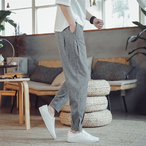 风复古宽松束脚休闲裤A334-K215-P45图片