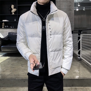 312A-001-P175 2025冬季新款时尚蝴蝶图案羽绒服外套男80%白鸭绒5图片