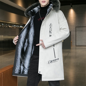 不断货 男士派克服 中长款棉衣加绒加厚风衣连帽外套JR917-P90图片