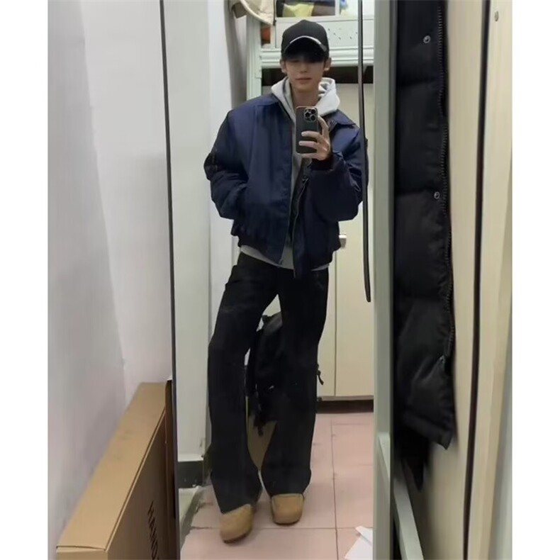 春秋痞帅外套男ins高街潮牌港风日系原宿风韩版潮流宽松夹克,男装夹克,四季星座505