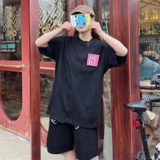 万针全刺绣工艺抖音得物高品质260克重磅纯棉双纱美式高街短袖T恤，男装T恤，电商A486