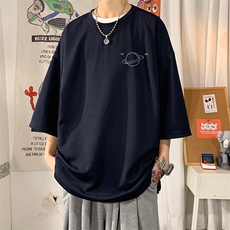 Q11238-P30春夏季七分袖t恤男大码五分袖男短袖中袖，男装T恤，电商A040