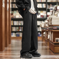 秋冬宽松直筒休闲西裤长裤Q33-特批35限58成份：聚酯纤维，男装休闲裤，电商A247