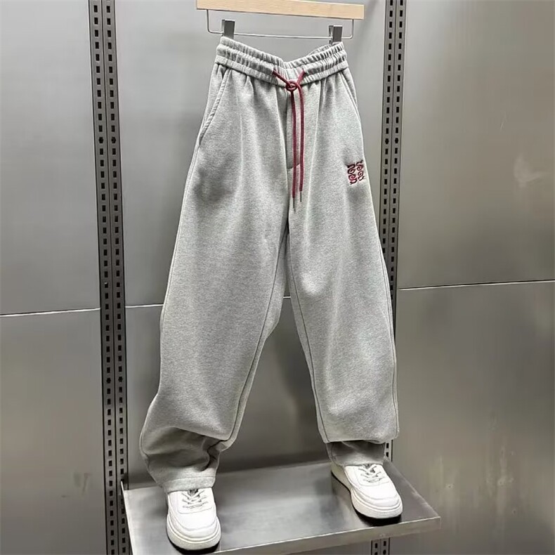 1506-1/KC741/P46刺绣休闲重磅微弹力阔腿裤男休闲直筒卫裤男女,男装休闲裤,星座1506-1