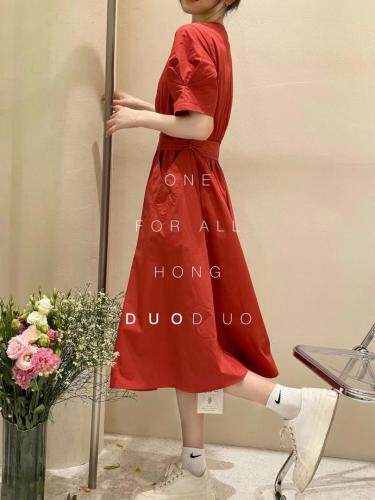 夏季新款法式连衣裙，女装连衣裙，虹朵朵