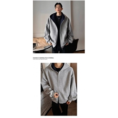 1506/QW280/P53重磅双拉链卫衣美式休闲运动外套情侣百搭春秋季，女装短外套，星座1506