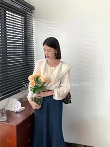 现货 2023春装新款韩版女装宽松气质 复古图片
