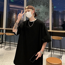 220g精梳棉重磅纯棉短袖t恤宽松百搭男女基础款insTX601-特P22，男装T恤，电商A178