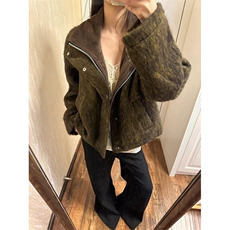 加厚慵懒风开衫毛衣外套男女年冬季小众设计感百搭上衣J8161，男装夹克，星座1116A（原606A-3）