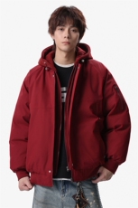 新款冬季大码羽绒棉服棉袄连帽假两件韩版宽松外套A436-2583-P95，男装棉衣，电商A436