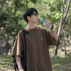 短袖男款T恤纯棉夏季潮牌潮流宽松简约B225-T9204-P45-X58-有货，男装T恤，电商B225