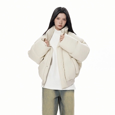 现货5W件冬季三防重磅硬挺boxy短款羽绒立领PU皮棉衣外套加厚棉服，男装棉衣，电商A486