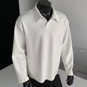 美式POLO衫翻领卫衣男士2025春季新款潮牌休闲长袖上衣服图片