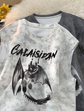 得物品质重磅脏脏扎染宽松圆领马甲背心B219A-ZBX07-P25限38，男装背心/马甲，电商B219A
