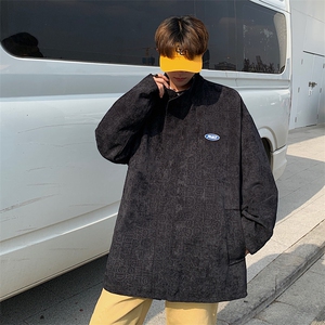 TP30W310两面穿风衣外套新款白底棒球服韩版宽松时尚夹克上衣图片