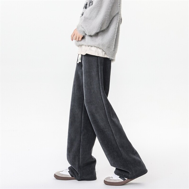 M-8XL春季新款灯芯绒裤子加肥加大码宽松直筒裤垂感长裤KZ1907P45,男装休闲裤,电商B238