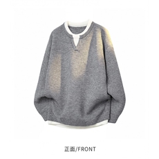 网络图现货潮牌休闲假两件秋季套头百搭情侣毛衣JY1023-P60，男装针织衫/毛衣，星座715-7