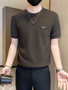 店主风秋冬季男士圆领短袖卫衣男时尚打底T 301A-1/W05/P53控75图片