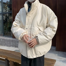 美式高街pu皮棉服男冬季痞帅宽松面包服外套潮牌设计感棉衣，男装棉衣，星座716-2