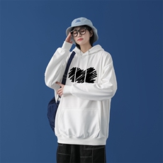 L2611P48中性模特新款卫衣男装宽松港风日系外套连帽衣服宽松卫衣，男装卫衣，星座510A-1