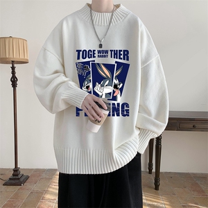 半高领毛衣男士大码针织衫男毛线衣男 M18234-P45 加绒款-P65图片