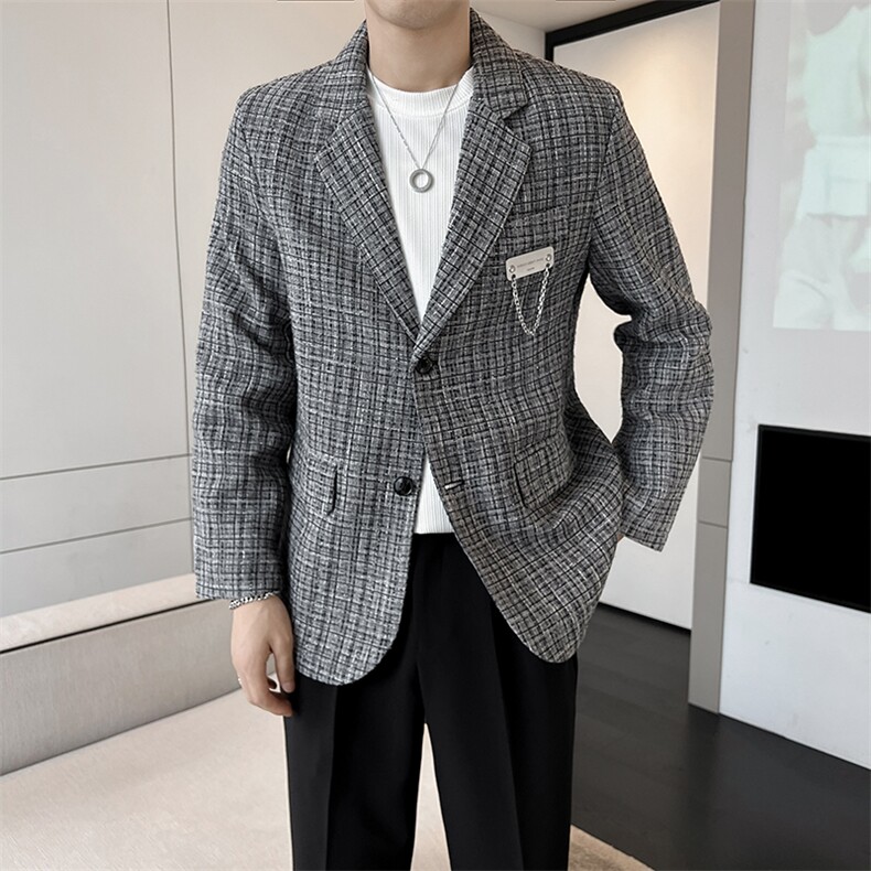 23/秋轻熟风西装外套男士韩版宽松潮流西服上衣A210-XZ09-P95,男装西服,电商A210
