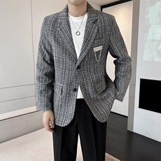 23/秋轻熟风西装外套男士韩版宽松潮流西服上衣A210-XZ09-P95，男装西服，电商A210