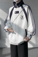 WY10190-特P60420g重磅-高品质-条纹设计感大码保暖卫衣外套男，男装棉衣，电商A059
