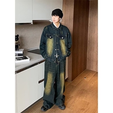 牛仔外套男春季新款潮男穿搭1281-P68（裤子1266-P47），男装工装外套，星座910-5