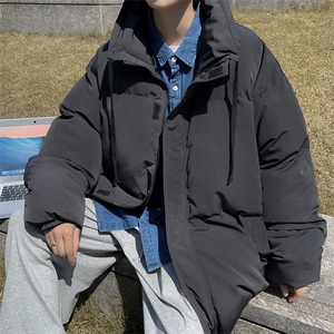 2023冬季高街潮牌军绿色棉衣男立领复古宽松休闲棉袄W6210-P82图片