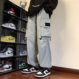 港风工装休闲裤男宽松直筒束脚伞兵裤KP803 P55图片