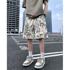 五分裤男款夏季青少年潮流美式高街宽松中裤青少年休闲运动短裤子，男装休闲裤，电商B315
