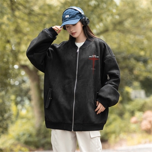 23/美式麂皮绒飞行棒球服中性风男女夹克外套JF3275-P80控108图片