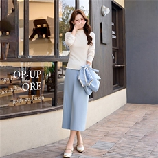 设计感洋气套装裙女2026冬新款拼接马甲打底衫半身裙三件套套装，女装套装/套裙，流量+