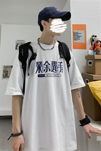 202-7-GT06-P25夏季新款T恤男宽松韩版潮流情侣装短袖圆领半袖图片