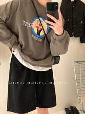 秋天怎么可以少的了卫衣呢？必须安利的。印花都是直喷的，女装卫衣/绒衫，molly fits