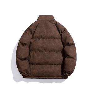 1PU皮复古做旧金属大码M-5XL棉衣MY77102P130控198抖音控228图片