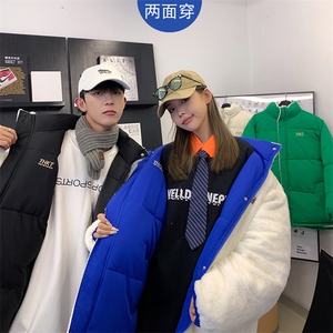 双面穿2023情侣棉衣男女棉服宽松棉袄面包服冬装3321-P100 控148图片