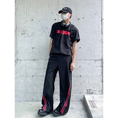 B221美式ins高街小众拼接宽松休闲登山裤冲锋裤LK23110-P65控88，男装休闲裤，电商B221