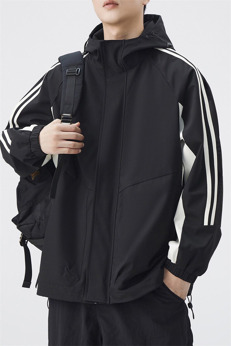 秋季二开宽松夹克男撞色三防冲锋衣外套DSA157B-JK7832-P75,男装夹克,电商A157B