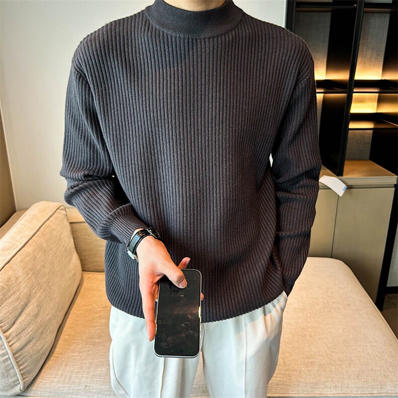 现货半高领毛衣打底衫W6005-P45，男装针织衫/毛衣，星座1012-1