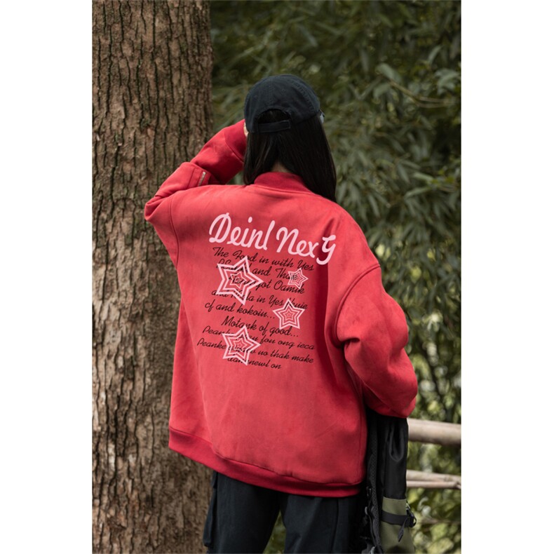 23/美式麂皮绒飞行棒球服中性风男女夹克外套JF3282-P80控108,男装夹克,电商B370